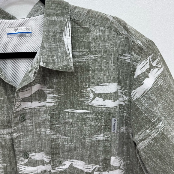 Columbia Trollers Best SS Shirt Mens Vented Fishing Gear Wear Sz Medium Green - Picture 6 of 6